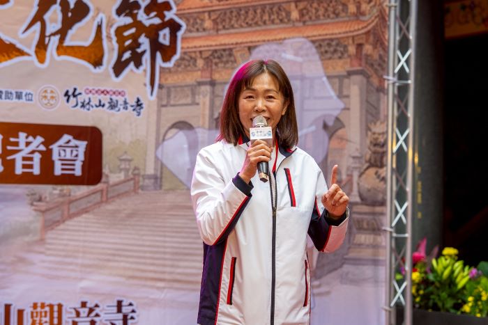 《圖說》林口區長鄭淑敏表示，林口子弟戲文化節自2009年舉辦至今已邁入16個年頭，藉由活動讓民眾在歡樂氣氛中體驗在地文化魅力。〈林口區公所提供〉