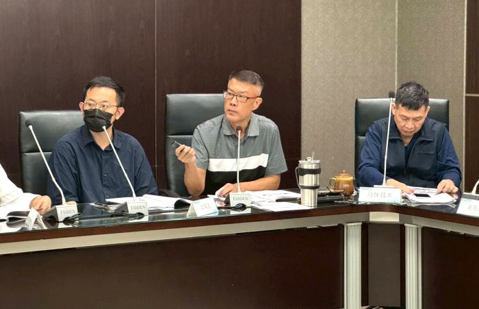 《圖說》新北消政風室林主任三龍（中）針對今年度廉政工作推動情形進行報告。〈消防局提供〉