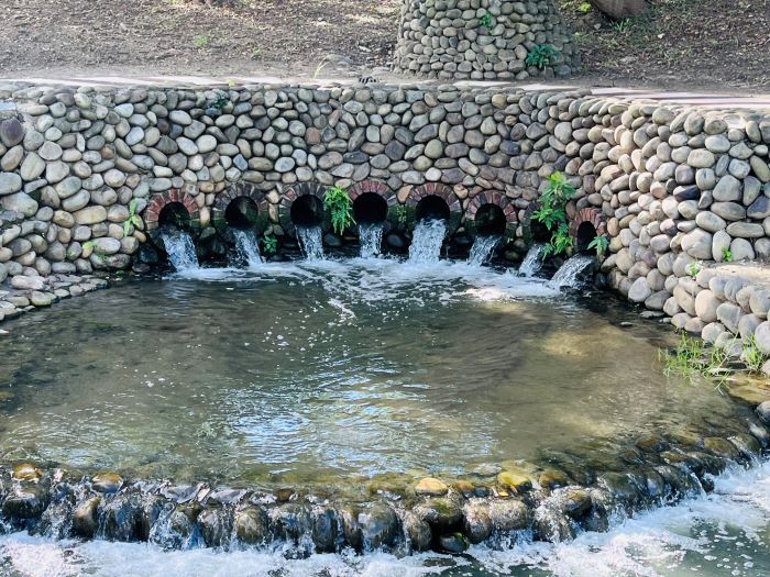 《圖說》生活污水經鶯歌礫間淨化後，水變得清澈見底。〈水利局提供〉