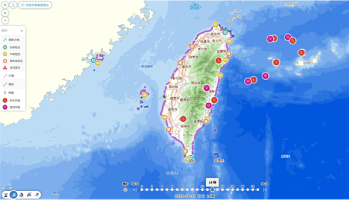 《圖說》GoOcean海域遊憩風險資訊平台操作介面。〈觀旅局提供〉