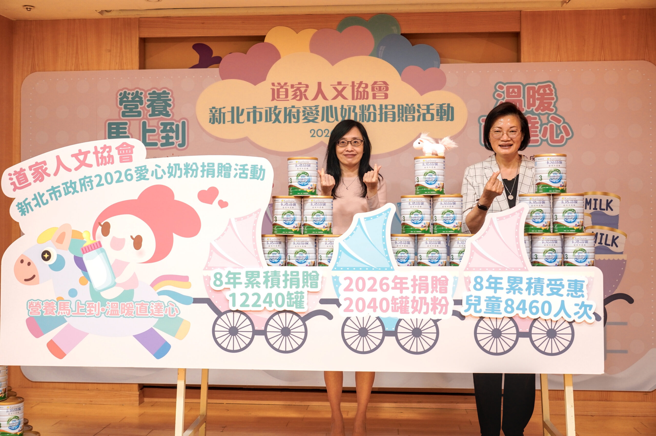 萬罐奶粉＋千萬捐助　兩善團關懷弱幼長年守護新北