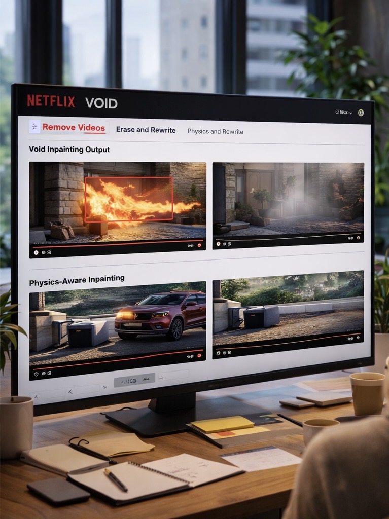 Netflix開源VOID框架引爆關注！影音平台邁向「物理一致性編輯」，AI不只剪片還能重寫場景