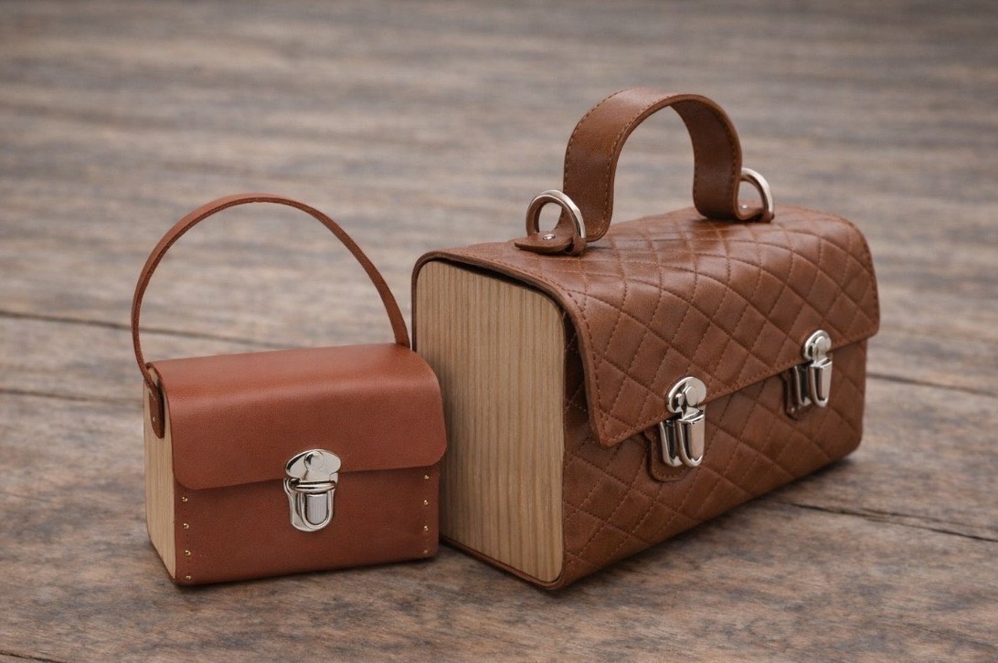 竹市文創手作協會推動多媒材複合創作  精緻木提包展現工藝新高度